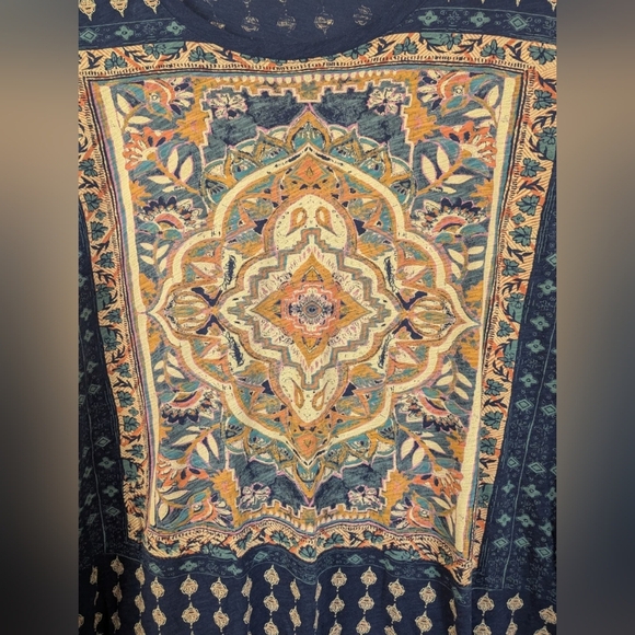 Lucky Brand 3X Boho Tshirt Blouse - Picture 3 of 9